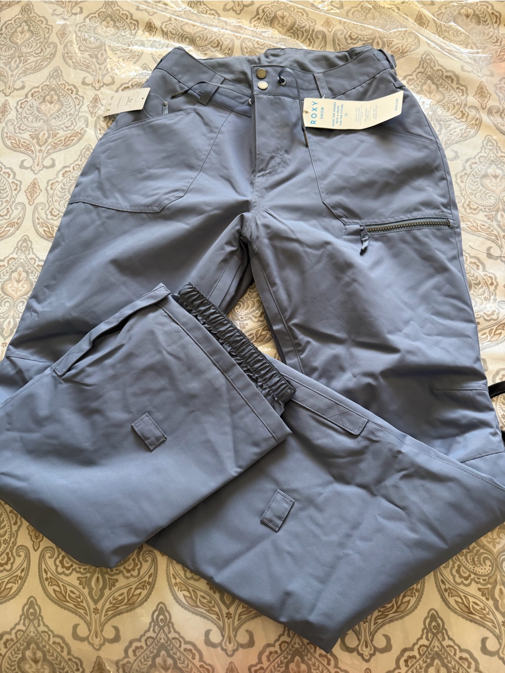 Roxy Women's Slate Blue Cargo Snow Pants